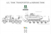 Takom TAK5002X U.S. M1070&M1000 70 Ton Tank Transporter w/Abrams TANK Limited Edition 1:72