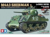 Tamiya 30056 1:35 U.S. Medium Tank M4A3 Sherman w/single motor
