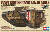 TAMIYA 30057 1:35 WWI British Tank Mk.IV Male - w/Single Motor 