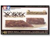 Tamiya 32508 1:48 Brick Wall Sand Bag & Barricade Set