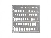 TAMIYA 74154 Modelling Template (Rounded Rectangles, 1-6mm) For Advanced Users