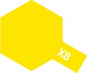 TAMIYA 81008 X-8 Lemon Yellow - Acrylic Paint (Gloss) 23 ml