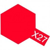 TAMIYA 81527 X-27 Clear Red - Acrylic Paint Mini (Gloss) 10 ml 