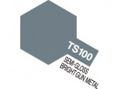 TAMIYA 85100 TS-100 SG Bright Gun Metal satin/semi-gloss - Spray Paint (100 ml)