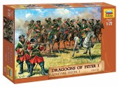 Zvezda 8072 1:72 DRAGOONS OF PETER THE GREAT - 19 figures